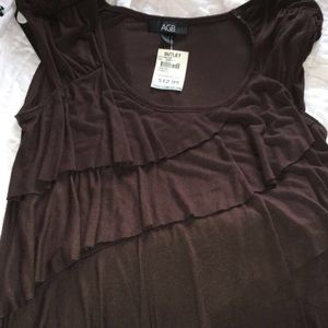 AGB Brown Sleeveless Top